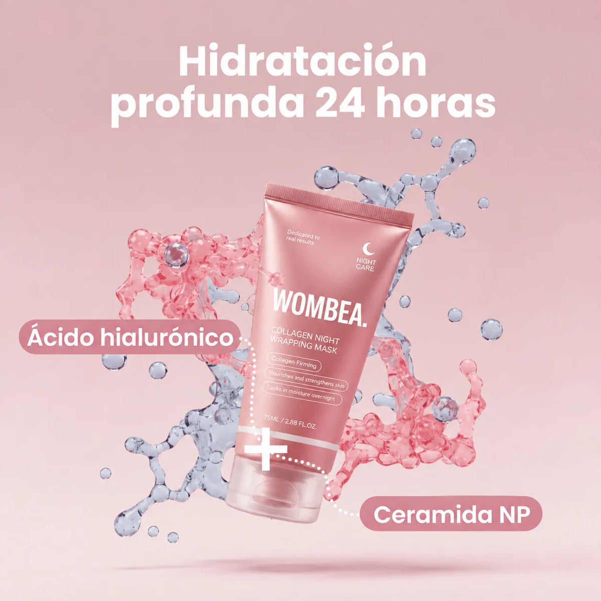 Mascarilla nocturna de colágeno con efecto envolvente