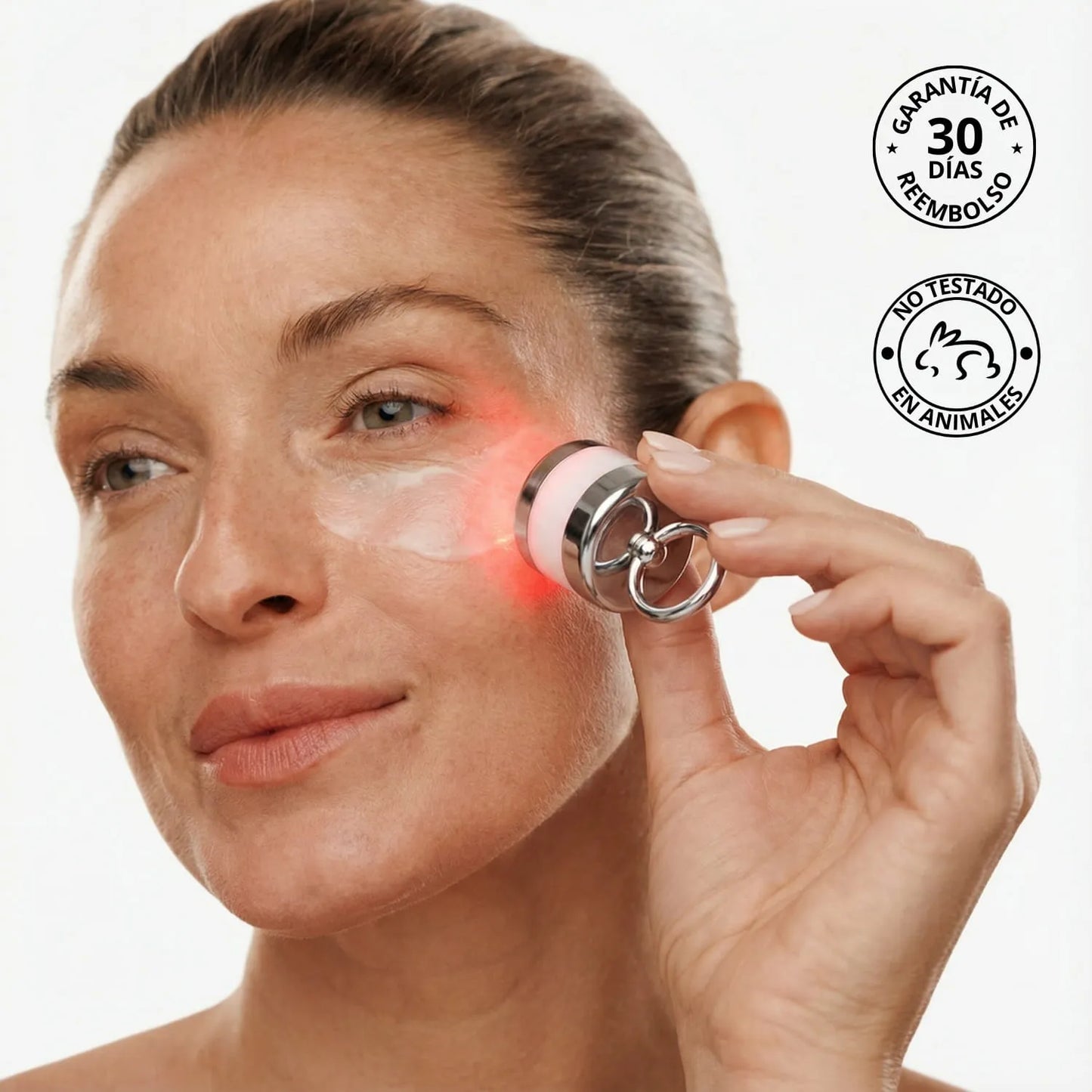 Crema de luz roja para el contorno de ojos