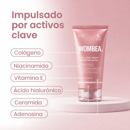 Mascarilla nocturna de colágeno con efecto envolvente