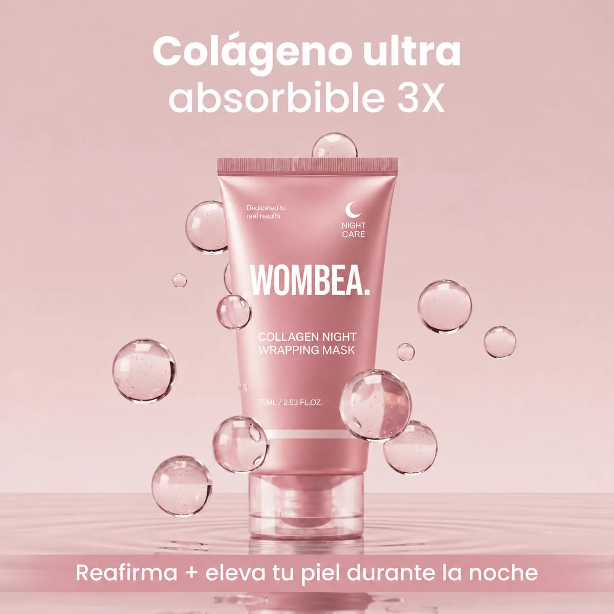 Mascarilla nocturna de colágeno con efecto envolvente