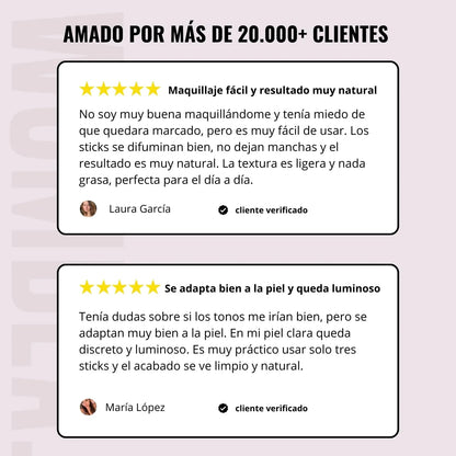 WOMBEA™ Pack 3 Sticks tintado natural