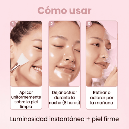 Mascarilla nocturna de colágeno con efecto envolvente