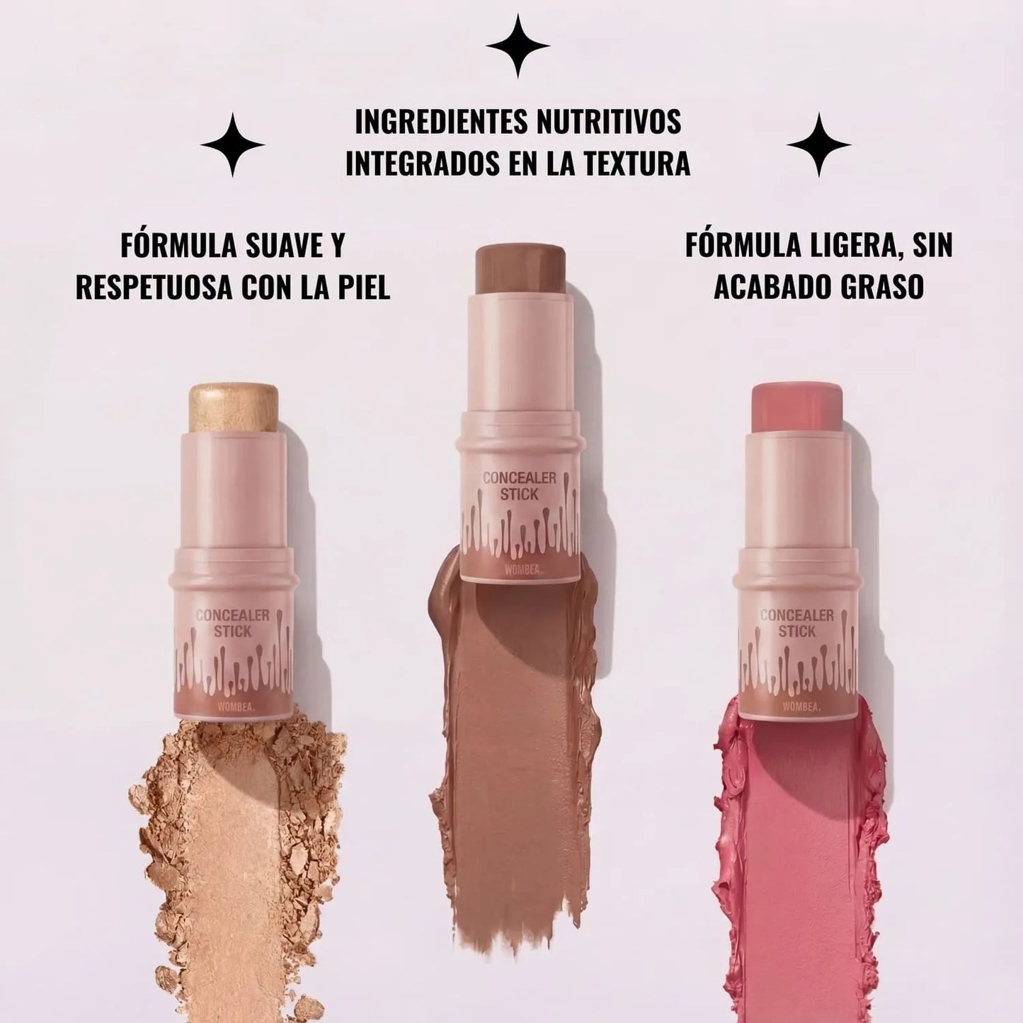 WOMBEA™ Pack 3 Sticks tintado natural