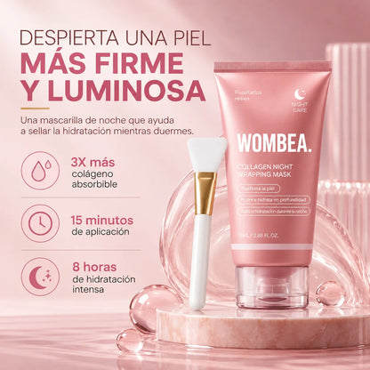 Mascarilla nocturna de colágeno con efecto envolvente