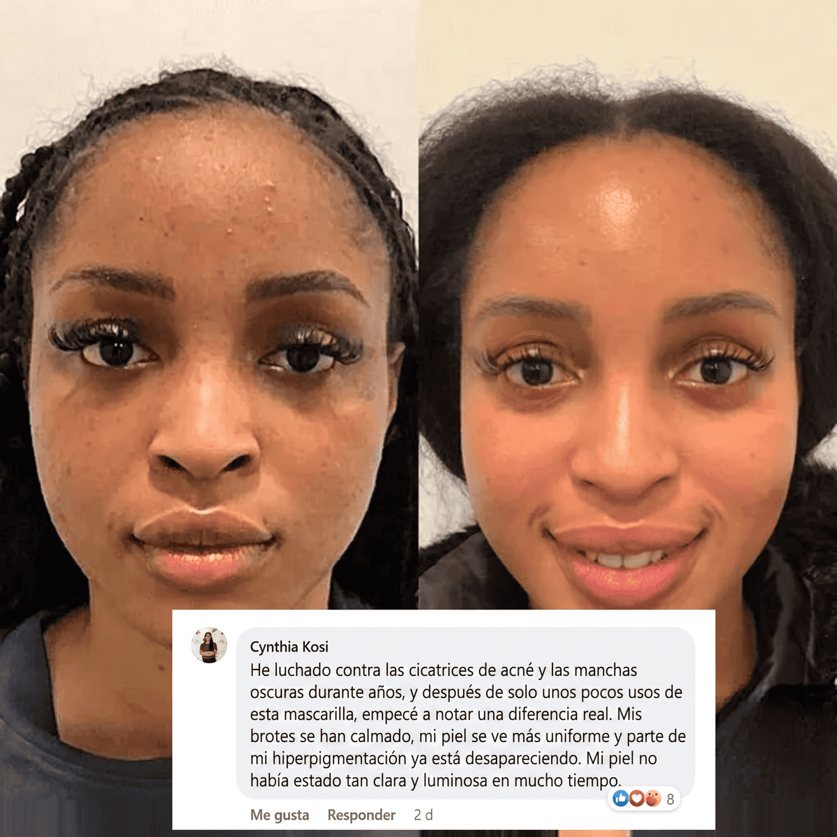 Mascarilla nocturna de colágeno con efecto envolvente